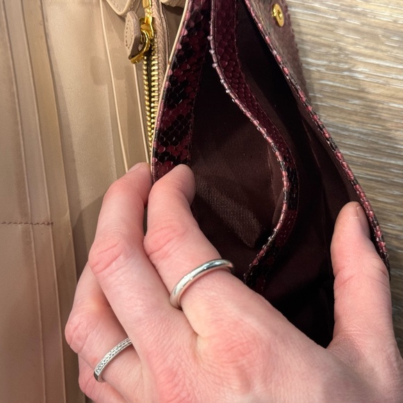 AUTHENTIC RARE Prada Python Matinee Micro Continental bi-fold Wallet and chain - Picture 10 of 16